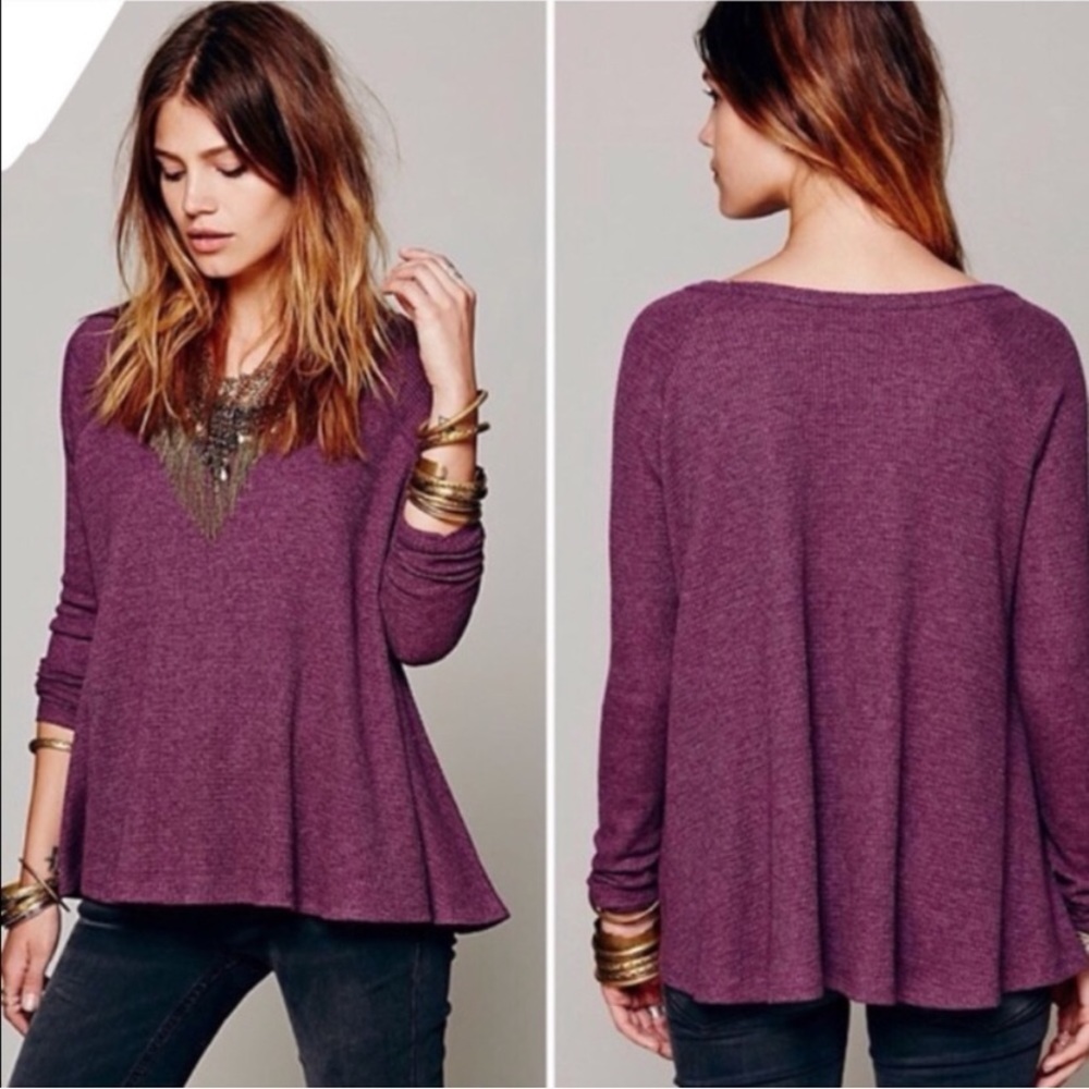 We The Free Rockabilly Trapeze Waffle Knit Thermal